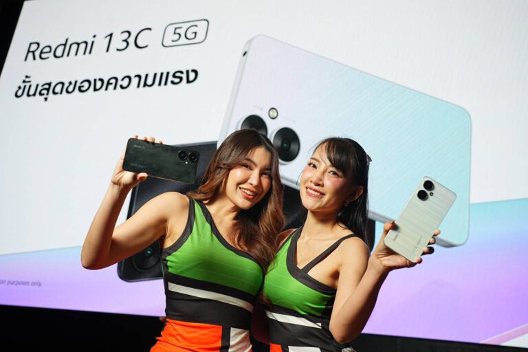 Redmi 13C 5G สมาร์ทโฟนเพื่อความบันเทิงรอบด้าน  วางจำหน่ายในไทยอย่างเป็นทางการในราคาเริ่มต้นเพียง 4,999 บาท